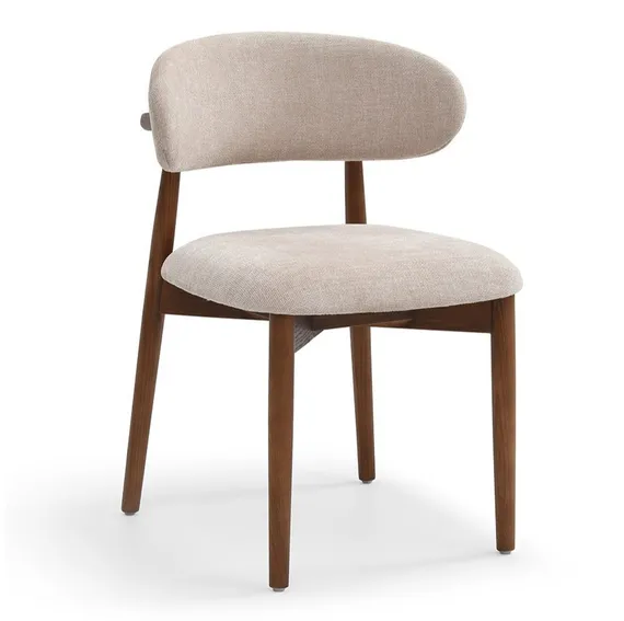 Стул Ando бежевый, ножки орех