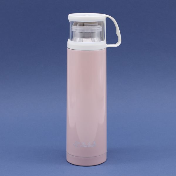 Термос из стали, розовый, 500мл