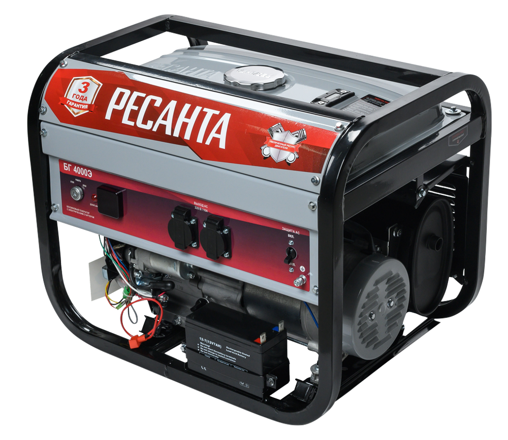 Электрогенератор Ресанта БГ 4000 Э - [3 кВт / 220V] эл. старт