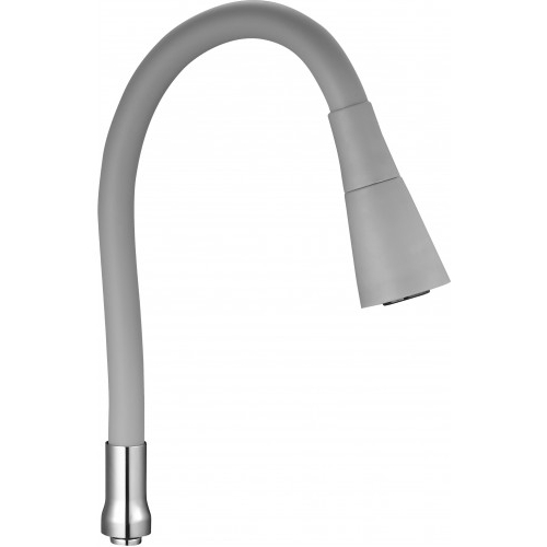 Излив гибкий силиконовый 2 режима серый ZEGOR