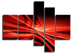 Модульная картина "Красные линии"