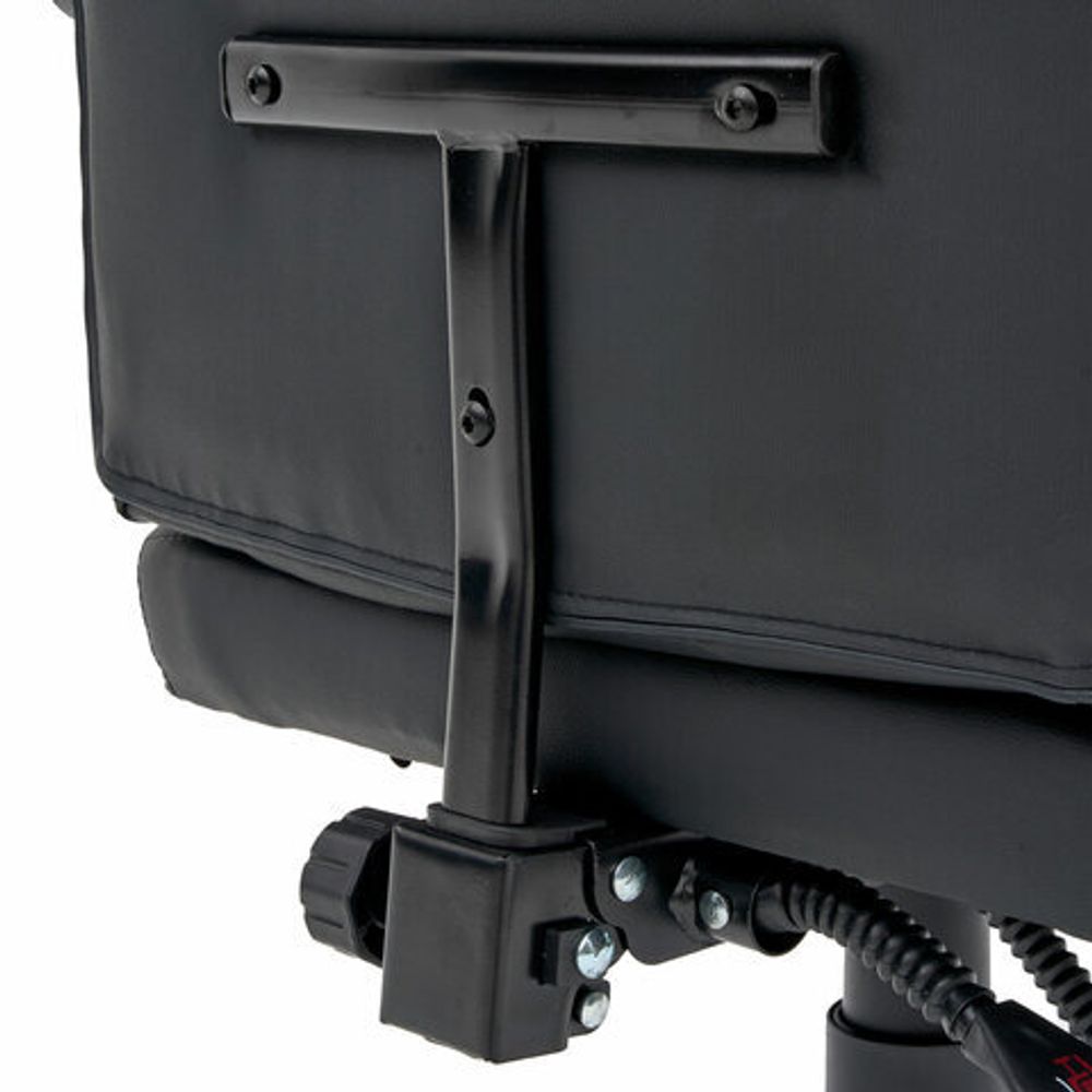 Кресло офисное CROMEX (КРОМЕКС) "Lounge MS-007", подножка, 6 массажных модулей, экокожа, черное, 532960