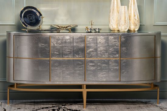 ART-2705-S Комод "Futuro" серебристый 183*51*91см