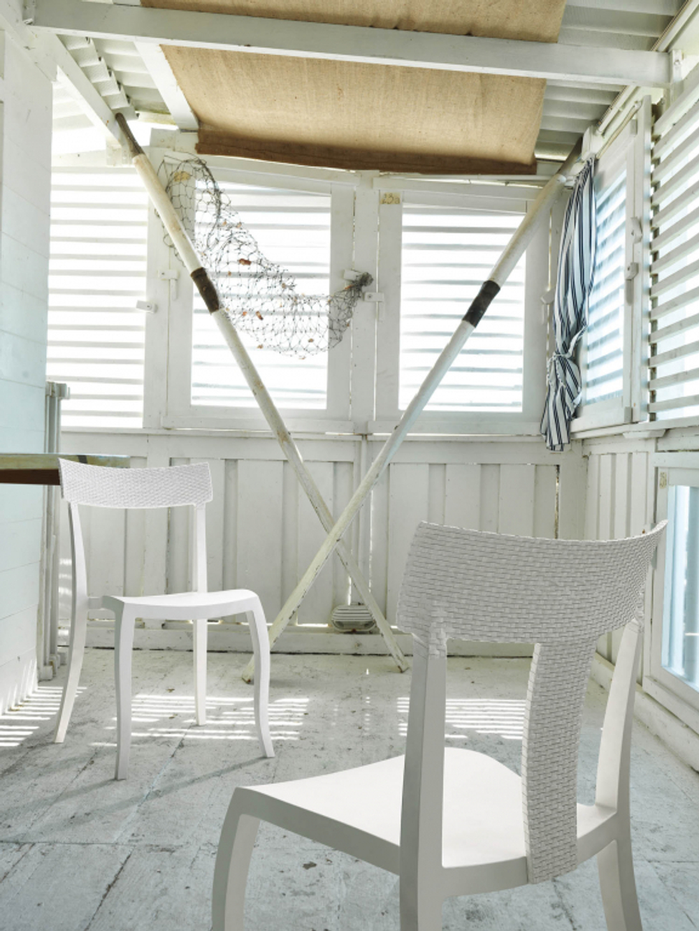 Стул пластиковый Papatya Hera-SP Rattan, белый