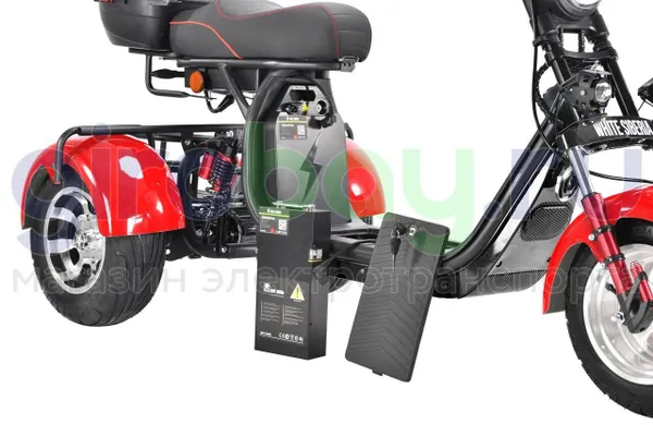 Электроскутер CityCoco WHITE SIBERIA PRO TRIKE 3000W (Красный) фото 22 фото №27