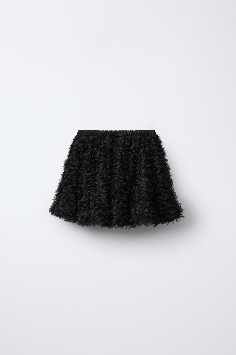 ZARA ЮБКА С ЭЛАСТИЧНЫМ ПОЯСОМ, ЧЕРНЫЙ