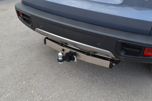 Фаркоп PT GROUP / съемный квадрат/ с нержавеющей накладкой для HAVAL Dargo 2022-(паспорт и сертификат в комплекте)(без электрики) арт.HVR-22-991124.00