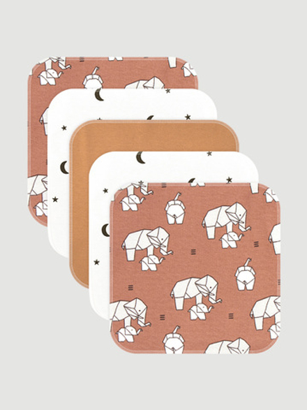 Набор платочков-слюнявчиков Mjölk Слоники оригами