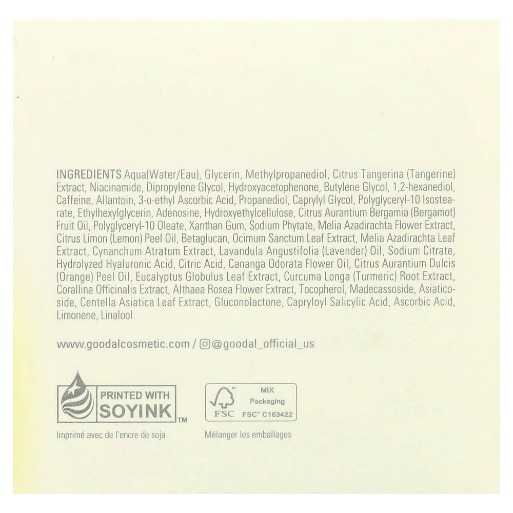 Goodal, Green Tangerine Vita-C - салфетки для ухода за темными пятнами, 70 шт.