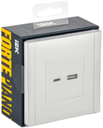 FORTE&PIANO Розетка USB A+C 3,1А FP250 белый IEK
