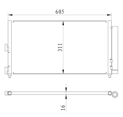 Kular - 56923-KLR - Condenser, air conditioning