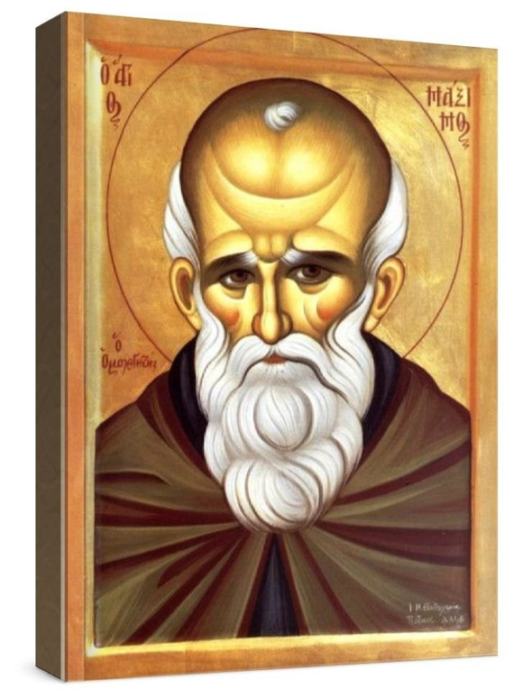 Максим Исповедник (рукописная икона)