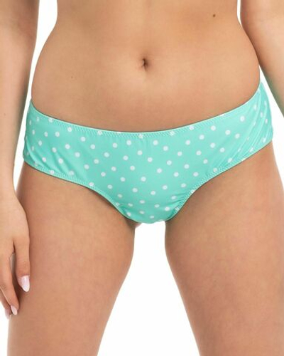 Аквамариновые плавки-бразилиана в горошек (Размер: L) (Цвет: аквамариновый)