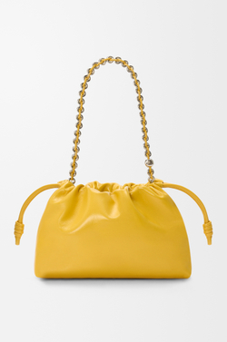 Loewe Сумка Flamenco среднего размера из лакированной кожи ягненка наппа, желтый