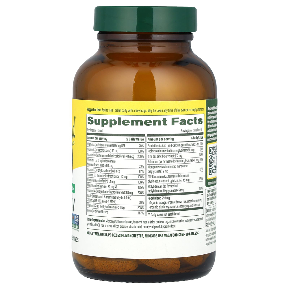 MegaFood, мультивитамины для мужчин старше 55 лет, одна таблетка в день, 90 таблеток