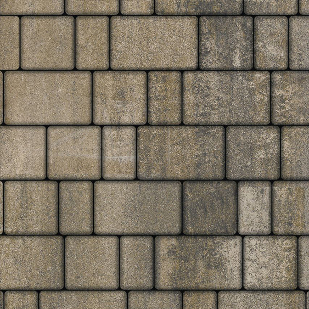 Тротуарная плитка СТАРЫЙ ГОРОД - Искусственный камень Базальт, комплект из 3 видов плит