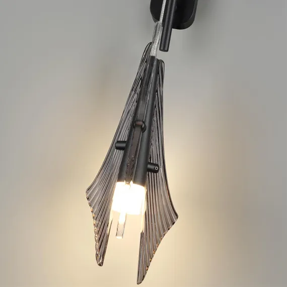 5442/6WL L-VISION ODL_EX26 черный/дымчатый/металл/стекло/акрил Бра LED 6W 3000K 633Лм AFALINA