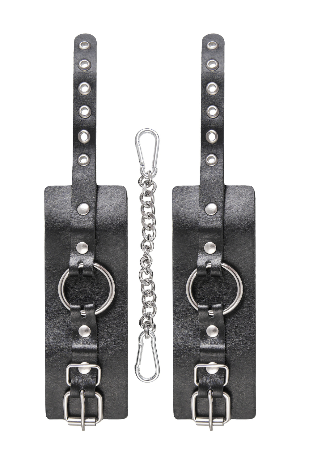 Наручники из толстой кожи с люверсами натуральная кожа