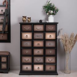 Тумба для обуви Пандора 4 Орех Оберджин Шоколад