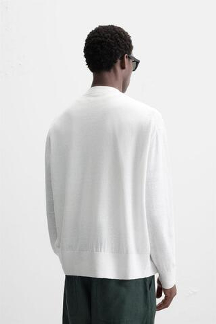 ZARA КАРДИГАН СВОБОДНОГО КРОЯ, БЕЛЫЙ