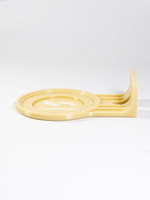 Настенный кронштейн-полка для Яндекс станций (Алиса) Лайт 2, бежевый, 3D печать, совместимость YNDX-00026