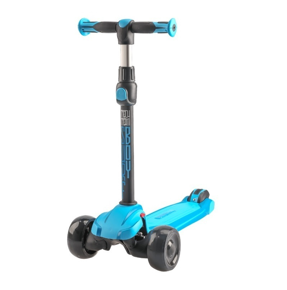 Самокат детский трехколесный светящийся Tech Team Surf Boy 2020 голубой