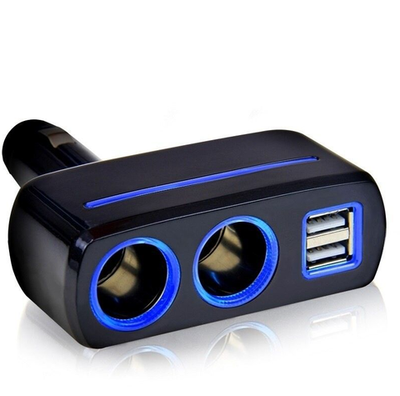 Разветвитель авто Olesson NO.1637 (2USB/2розетки 120Вт)