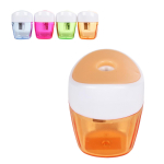 Точилка "Неон", с контейнером, овальная, 1 отверстие, 4 цвета микс, С-40456