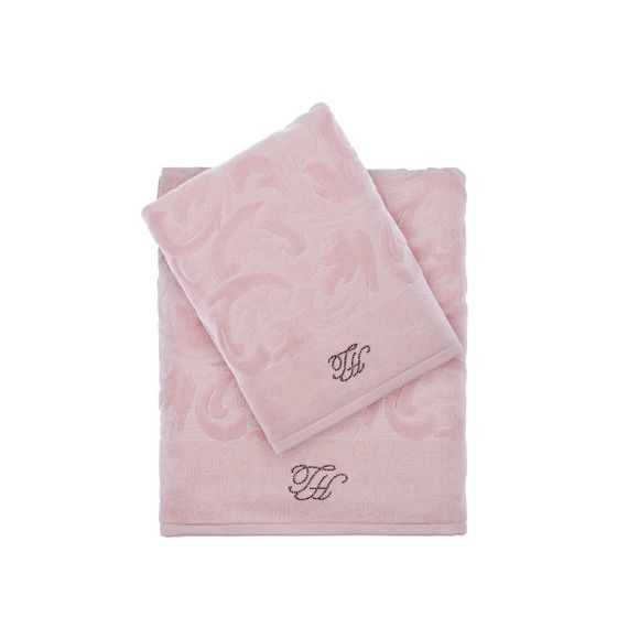 Набор полотенец  Baroc (розовый)  3 пр 30х50 50Х100 и  90Х150   TIVOLYO HOME Турция
