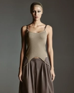 Топ вторая кожа М, Серо-Бежевый