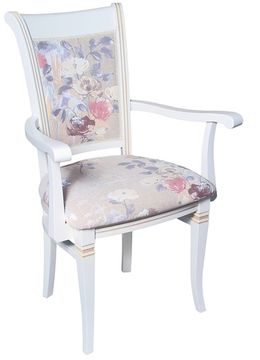 Кресло СМ 21 (бук/тон 1 с золотой патиной, ткань 100А+)