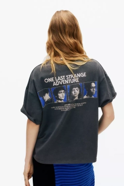 PULL&BEAR Футболка "Stranger Things ", черный
