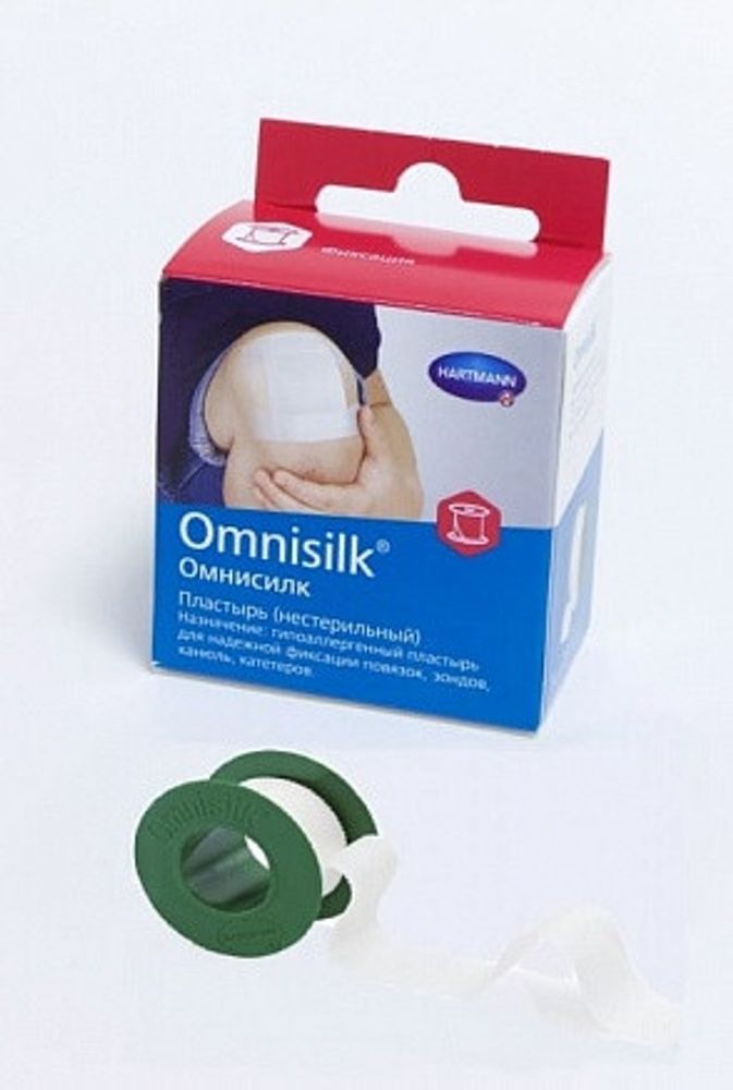 Omnisilk 2,5 см х 5 м,1 шт/Омнисилк - пластырь из искусственного шелка с еврохолдером