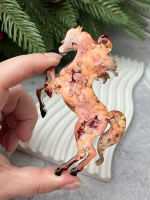 Новогодняя елочная игрушка Лошадка на дыбах
