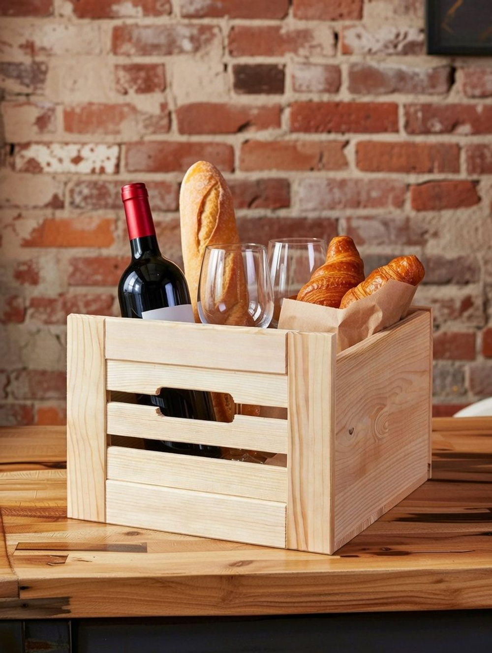 Ящик для хранения, 26х30х20, Венеция, деревянный, книг, для ванной, массив сосны, 2 шт., Dipriz