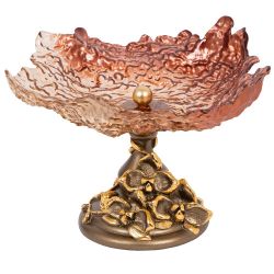 Фруктовница-конфетница Орхидея Лелия Бронза