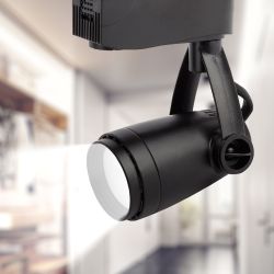 Трековый светильник однофазный ЭРА TR12-GU10 BK под лампу MR16 черный | Однофазные светильники под лампу