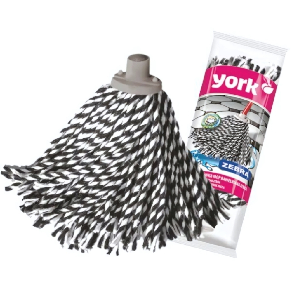 Насадка для уборки хлопковая с добавлением полиэстера 163гр. Зебра YORK