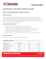 Maxima "SYNTHETIC" RACING SHOCK FLUID" - (3 wt - масло для амортизаторов