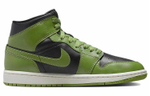 Кроссовки Jordan Air Jordan 1 Mid "Green Black" (Женская размерная сетка)