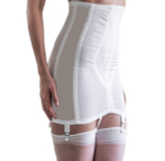 Корсетный пояс для чулок очень сильной коррекции (Размер: XL) (Цвет: белый)