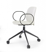 Кресло офисное пластиковое Scab Design Mentha Go Green, черный, лен