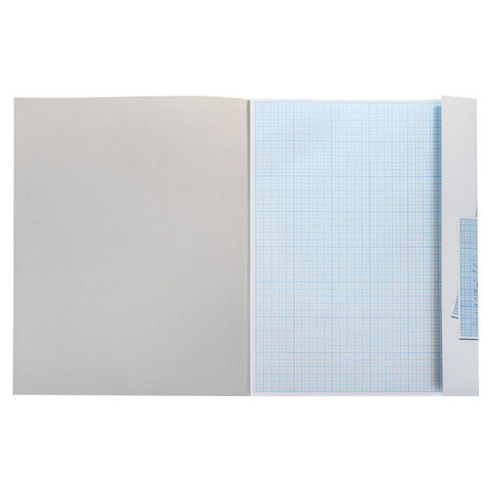 Бумага масштабно-координатная (миллиметровая) ПЛОТНАЯ папка А3 голубая 20 листов 80 г/м2, STAFF, 113487