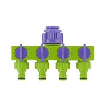 Разветвитель четырёхканальный 1/2"-3/4", регулируемый Palisad 66425