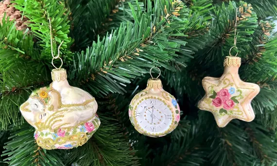 Набор стеклянных игрушек Версаль, 3 шт., Irena CO (63226)