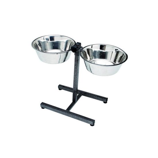 Triol двойная металлическая миска на стойке (2,6)
