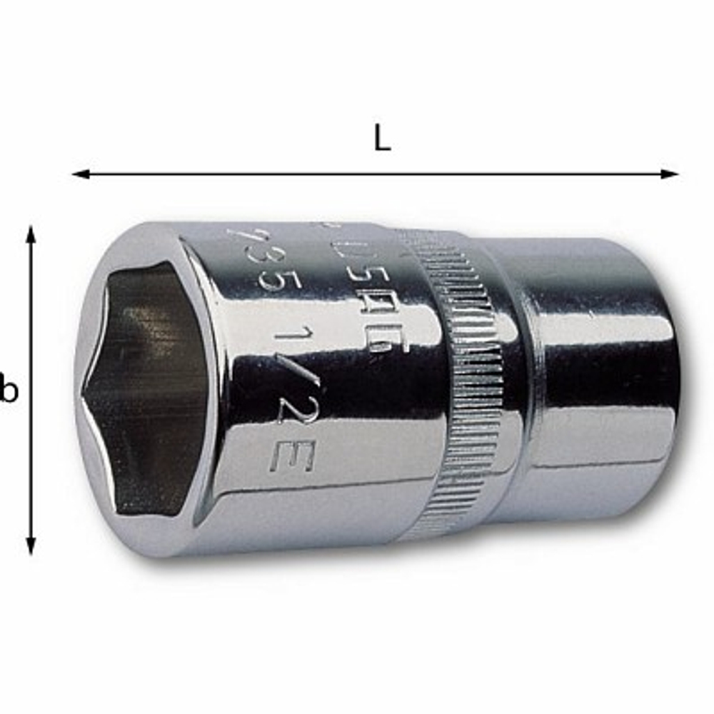 235 1/2 EN  Головка 6-ти гранная 1/2" на 32 мм., USAG (Италия)