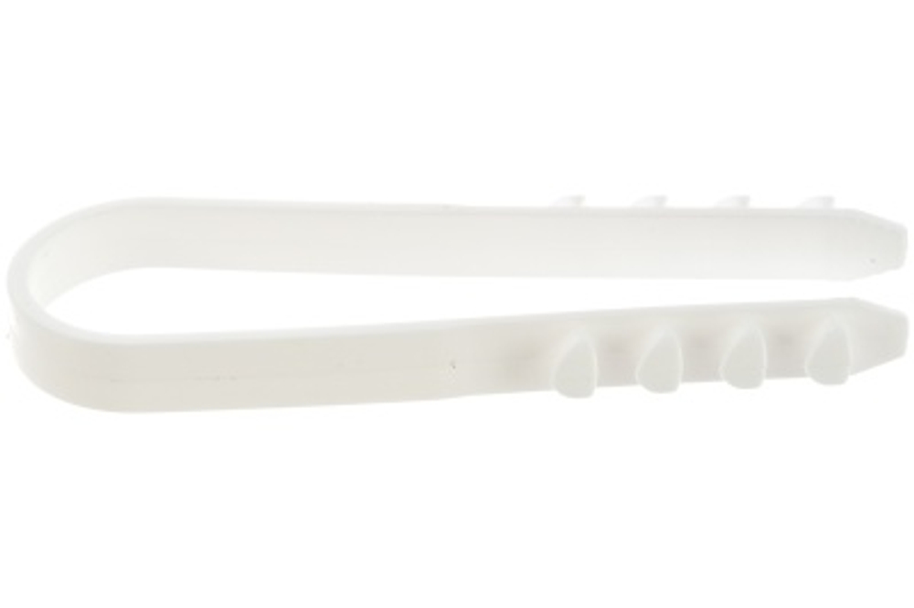 Дюбель-хомут 11х18мм нейлон белый (100шт/уп)