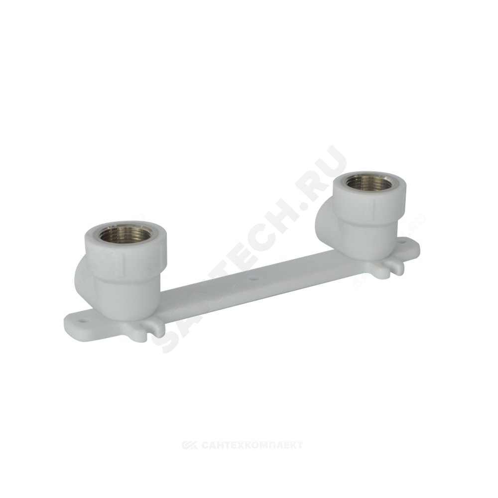 Планка монтажная PP-R белая Дн 20х1/2" ВР под смеситель с водорозетками PRO VALFEX 10124020-PRO