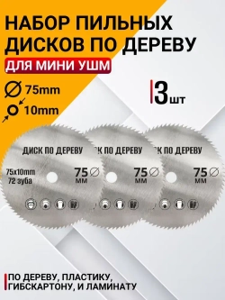 Диск пильный по дереву для мини-УШМ